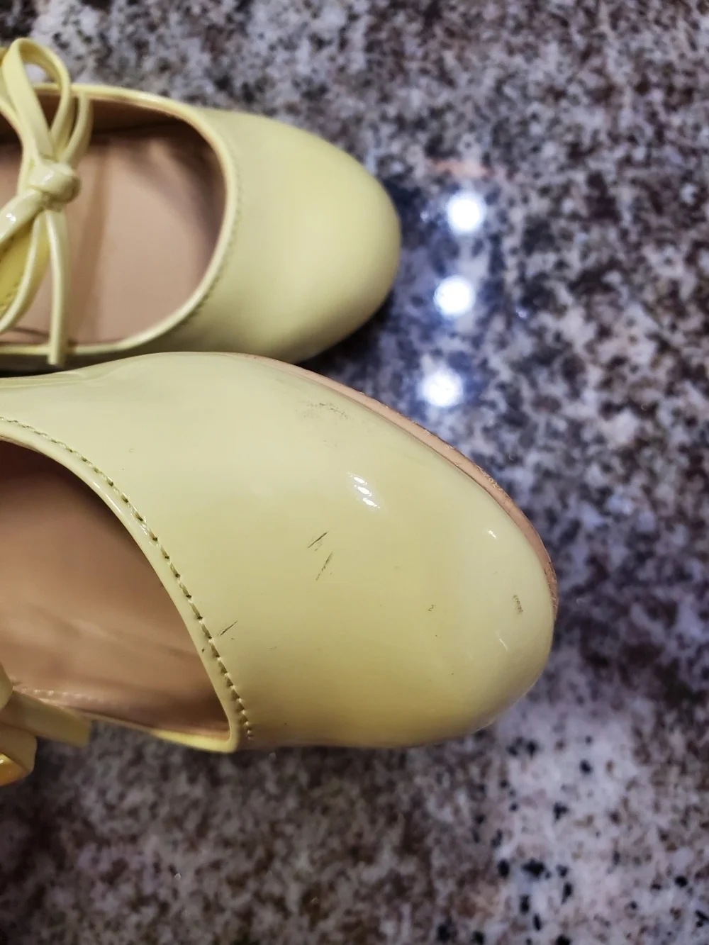 Janie and Jack Little Girls Yellow Mary Jane Ballet Flats 9